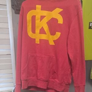 Red Sweatshirt with Yellow KC Logo